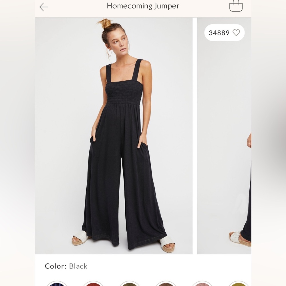 Free People Homecoming One Piece - Black - size medium